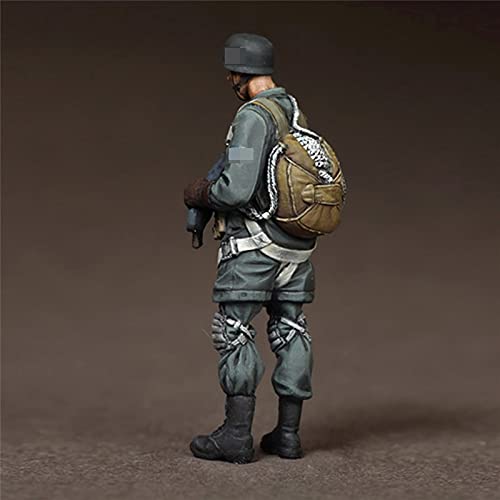 Perky Soldado (Paracaidista) Modelo De Resina Kit, WWII Miniatura Maqueta Diorama Set, War Figuras para Modelismo, Escala 1:35, Sin Montar Sin Pintar,C