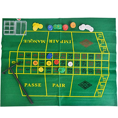 Pevfeciy La Ruleta de la Suerte Juego de Mesa Juego de Ruleta de 10 Pulgadas de Lujo, Juego de fichas de póquer de Ruleta, Divertidos Juegos de Mesa de Entretenimiento para Adultos y niños,A