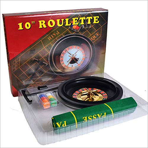 Pevfeciy La Ruleta de la Suerte Juego de Mesa Juego de Ruleta de 10 Pulgadas de Lujo, Juego de fichas de póquer de Ruleta, Divertidos Juegos de Mesa de Entretenimiento para Adultos y niños,A