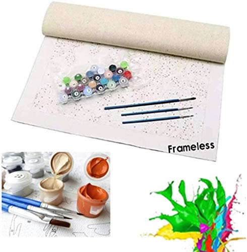 Pintura por número para adultos y niños kit de pintura pintura para principiantes lienzo preimpreso (sin marco) - Júpiter y Calisto