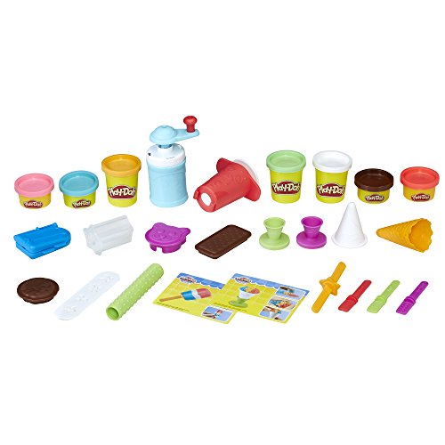 Play-Doh Kitchen Creations Frozen Treats Toy Ice Ceam Set para niños de 3 años en adelante con 7 colores no tóxicos