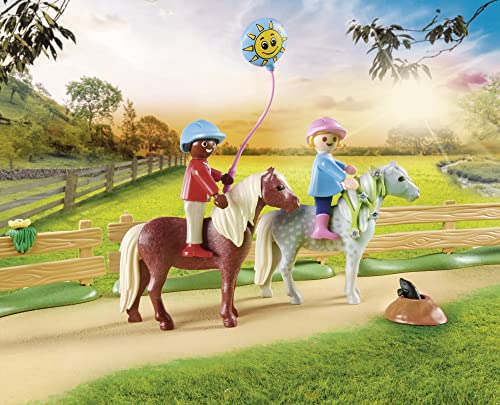 PLAYMOBIL Country 70997Fiesta de Cumpleaños en la Granja de Ponis, Juguetes para niños a partir de 4 años