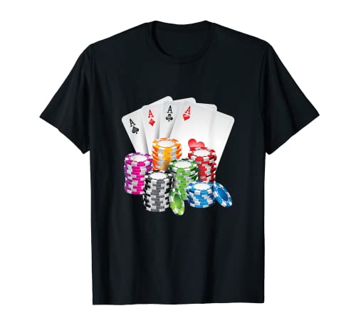 Poker King Queen Card Casino Chip Gambling Jugando Camiseta