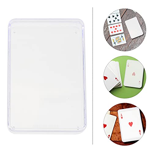 POPETPOP 12 Uds. Naipes Holder Clear Poker Case para Jugar O Poker Naipes Brown Caja Decorativa de Almacenamiento sin Naipes