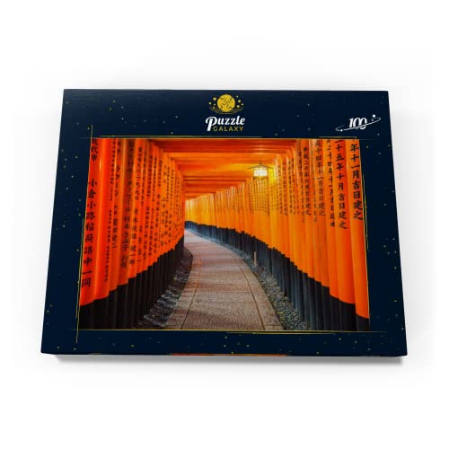 Puertas Torii En El Santuario Fushimi Inari, Kioto, Japón - Premium 100 Piezas Puzzles - Colección Especial MyPuzzle de Puzzle Galaxy