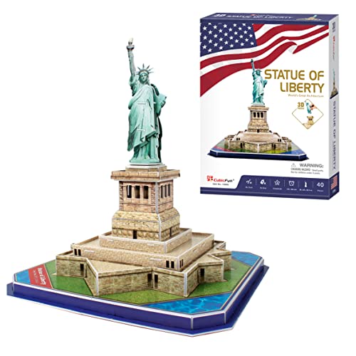 Puzzle 3D Estatua De La Libertad - Puzzles 3D Niños, Maquetas para Montar, Rompecabezas Niños, Puzzles 3D, Puzles 3D Adulto, Juegos De Montar, 40 Piezas