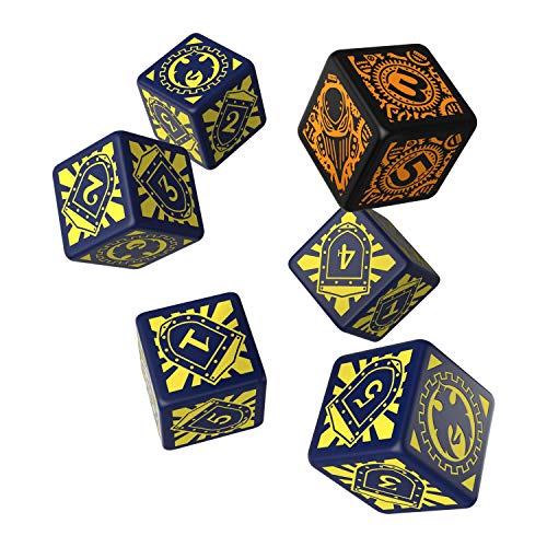 Q Workshop Warmachine Cygnar Faction RPG Dice Set 6 x D6