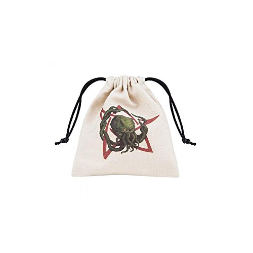 QW BOLSA DADOS CTHULHU PENTAGRAMA BLANCO