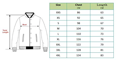 QYIFIRST Chaqueta de béisbol para hombre, chaqueta de vuelo de ocio, Kurama Kyuubi Kyubi de nueve colas, chaqueta de zorro roja, talla XS (pecho 92 cm)