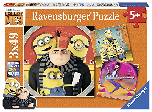 Ravensburger- Despicable Minions Puzzle 3 x 49 Piezas, GRU, Mi Villano Favorito (8016)