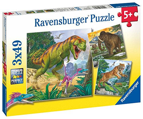 Ravensburger - Puzzle 3 x 49, Dinosaurios B (09358)