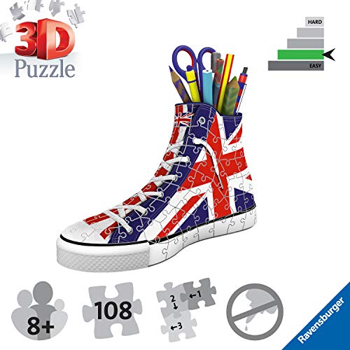 Ravensburger Puzzle de 108 Piezas, diseño de Bandera británica para niños a Partir de 8 años. Un Organizador Ideal para Escritorio o lapicero. (11222)