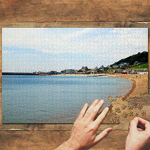 Reino Unido Inglaterra Lyme Regis Beach Puzzle 1000 Piezas para Adultos Familia Rompecabezas Recuerdo Turismo Regalo