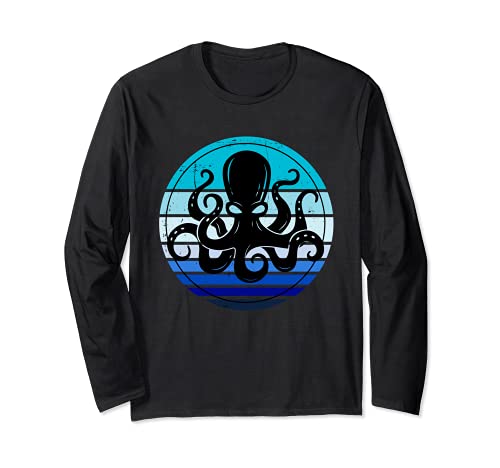 Retro Kraken Vintage Cthulhu Steampunk Pulpo Manga Larga