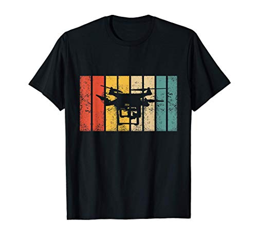 Retro Piloto Se Avión Teledirigido - Quadcopter Clásico Camiseta