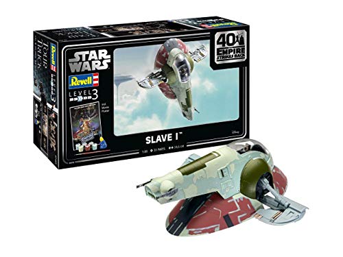 Revell-5678 Revell 05678 Star Wars Slave I 40th Anniversary Science Fiction - Maqueta de Esclavo (Escala 1:87), Color Plateado (RV05678)