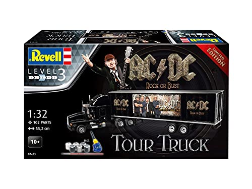 Revell- Set de Regalo AC/DC Tour Truck Rock Or Bust Camionetas ACDC Kit Modelo, Multicolor (07453)