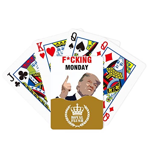 Ridículo Presidente Americano Gran Imagen Royal Flush Poker Juego de cartas