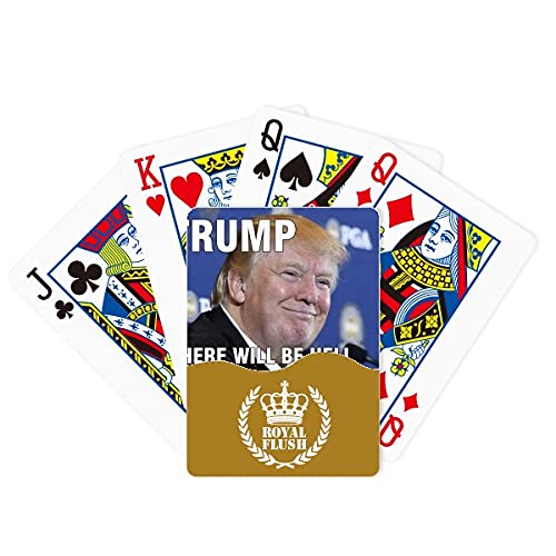 Ridiculous American Great President Image Royal Flush Poker Juego de cartas