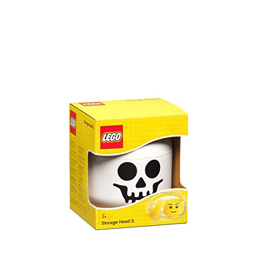 Room Copenhagen Other Lego-Caja de Almacenamiento con Forma de Cabeza Skeleton, Color Esqueleto, pequeño (L4031SK)