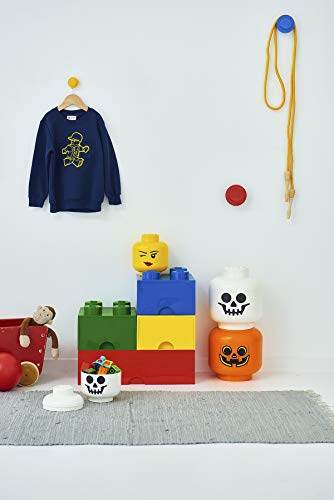 Room Copenhagen Other Lego-Caja de Almacenamiento con Forma de Cabeza Skeleton, Color Esqueleto, pequeño (L4031SK)