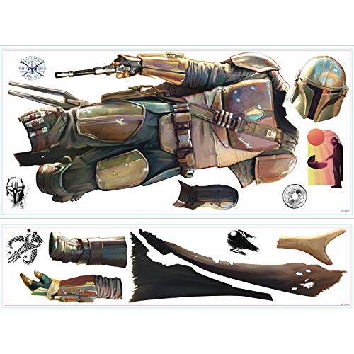 RoomMates RMK4457GM Redstring - Vinilos decorativos de pared Licencia Star Wars El Mandaloriano Cazarrecompensas, Multicolor