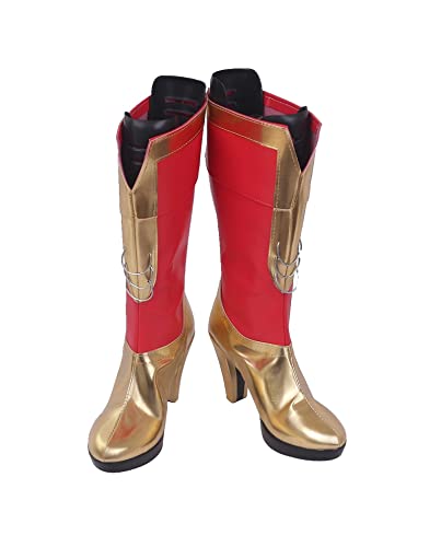 RUIRUICOS Final Fantasy6 Terra Branford Red Cosplay Shoes Boots PU Leather Custom Made 36 AS PSize