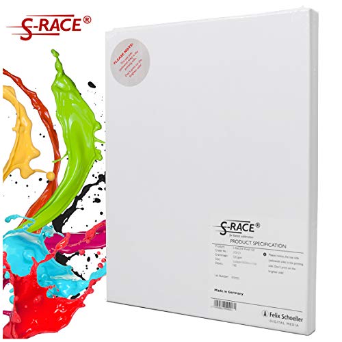 S-RACE Papel de sublimación DIN A4, 100 hojas, 120 g/m², adecuado para impresoras de inyección de tinta con tinta de sublimación, secado rápido, resistente a las manchas