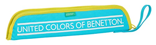 Safta Portaflautas de Benetton Color Block, 370x20x80mm, Rosa/Turquesa/Amarillo, M (M284)