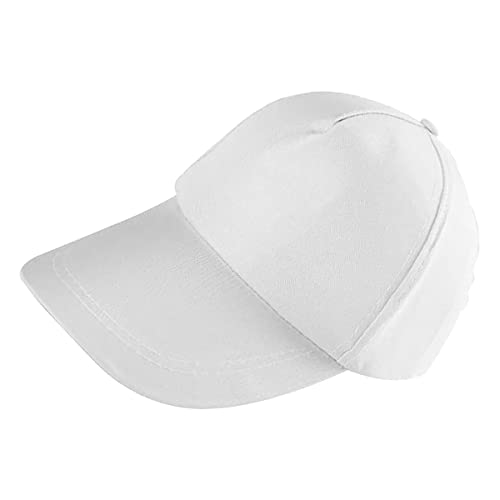 saijer Gorras De Béisbol Niños,10 Piezas Gorra De Pintura Pintada De DIY Sombrero De Béisbol Creativos Sombreros Casual Playa Sol Visor Sombreros Blanco Beige para Adultos Niños Niñas Aire Libre