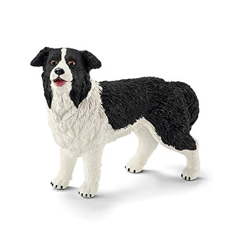 Schleich- Figura de Perro Border Collie, Colección Farm World, 6.2 cm (16840)