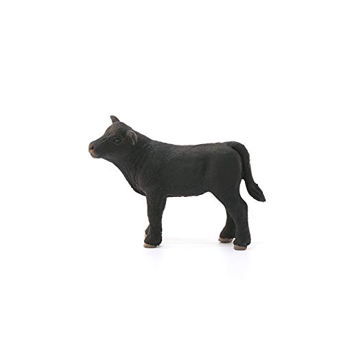 Schleich- Figura de Ternero Black Angus, Colección Farm World, Multicolor, 8 cm (13880)