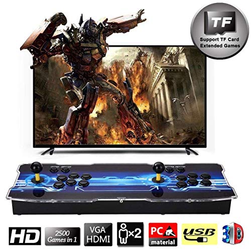 SeeKool Consola de Videojuegos, 3D Pandora X Multijugador Home Arcade Game Console, con 2500 Juegos Retros, Soporte de Tarjeta TF+USB DIS, para PC / Ordenador portátil / PS3/ TV