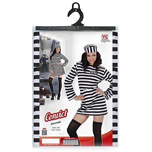 Señoras Prisionero señora Costume Large Reino Unido 14-16 de cárcel prisión del Convict del vestido de lujo