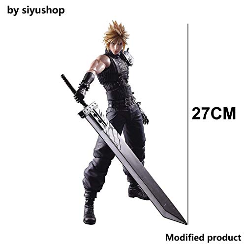 siyushop Final Fantasy Cloud Wlife Play Arts Kai Figure - Figura De Acción De Claude - Equipada con Armas Y Manos Reemplazables - Alta 27 Cm (versión No Original)