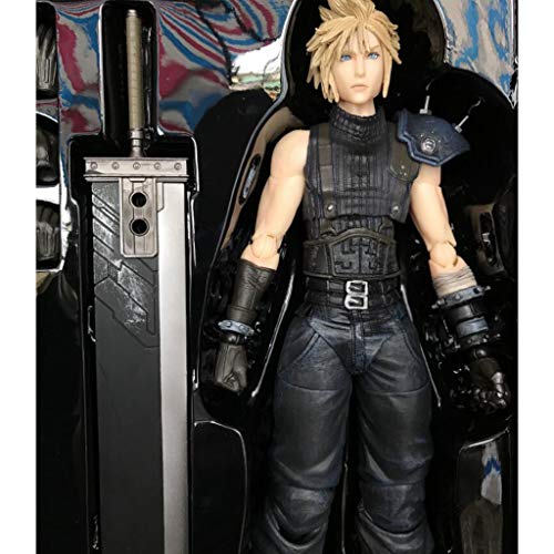 siyushop Final Fantasy Cloud Wlife Play Arts Kai Figure - Figura De Acción De Claude - Equipada con Armas Y Manos Reemplazables - Alta 27 Cm (versión No Original)