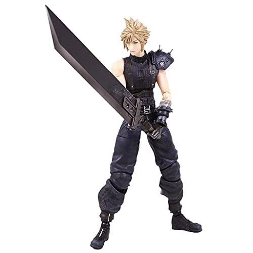 siyushop Final Fantasy Cloud Wlife Play Arts Kai Figure - Figura De Acción De Claude - Equipada con Armas Y Manos Reemplazables - Alta 27 Cm (versión No Original)