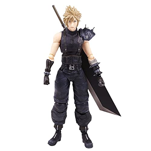 siyushop Final Fantasy Cloud Wlife Play Arts Kai Figure - Figura De Acción De Claude - Equipada con Armas Y Manos Reemplazables - Alta 27 Cm (versión No Original)