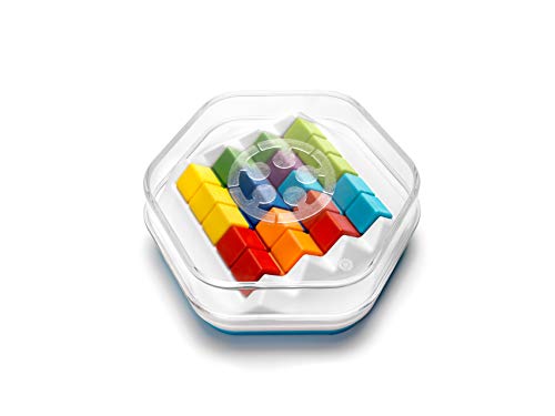 SmartGames-Smart Games – Zigzag Puzzler – Puzzle 3D, Mesa niños, Juego de Viaje, Rompecabezas educativos SG414