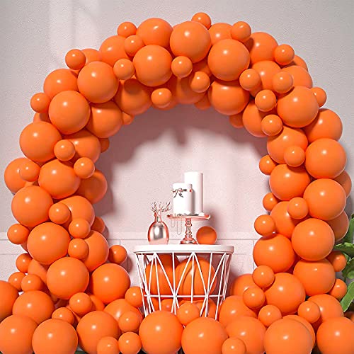 Songjum 50 paquetes de globos de látex, globos de látex de 12 pulgadas, kit de decoración de globos para fiesta, cumpleaños, boda, graduación, aniversario, celebración (naranja)