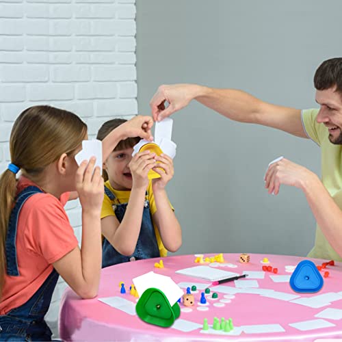 Soporte para Juego de Cartas 4 Piezas Triángulo Soporte para Naipes Soporte de Plastico para Tarjetas Juego de Mesa Titular de La Tarjeta de Juego para Niños Adultos Personas Mayores