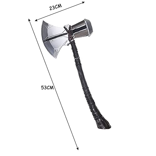 SPOTOR Avengers Stormbreaker Thor Axe PU Foam Thor's Axe 53cm SuperhéRoe Thunder Hammer Toy Martillo de Thor Accesorios Juguetes Interactivos para Padres E Hijos Regalos CumpleañOs