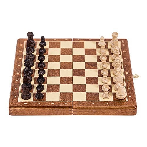 Square - Ajedrez de Madera - MAGNÉTICO - Basic - Tablero de ajedrez - 26,5 cm