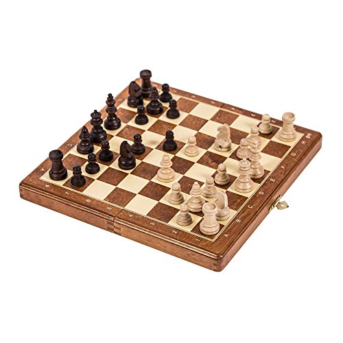 Square - Ajedrez de Madera - MAGNÉTICO - Basic - Tablero de ajedrez - 26,5 cm