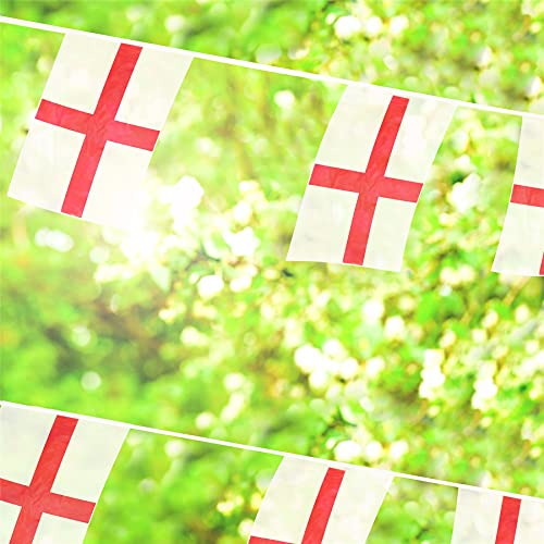 St George Bandera Banderín Inglés Fiesta Euro Decoración Grande EUROPEO Enorme 20 x 30cm multiclima plástico BANDERITAS INGLATERRA Real Evento Pancarta ESCUELA NACIONAL Día San Jorge Día Tema