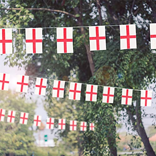 St George Bandera Banderín Inglés Fiesta Euro Decoración Grande EUROPEO Enorme 20 x 30cm multiclima plástico BANDERITAS INGLATERRA Real Evento Pancarta ESCUELA NACIONAL Día San Jorge Día Tema