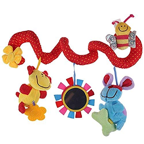 StillCool Juguetes Colgantes Espiral de Animales, Bebé Infantil Cuna Juguete Colgando Sonajeros Espiral para Cuna Cochecito Carrito bebés niños niñas Arrastrar-Colorido