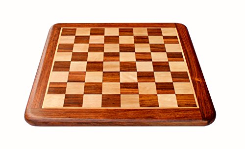 StonKraft Tablero de Juego de ajedrez de Madera Coleccionable de 21 "x 21" sin Piezas para Jugadores de ajedrez Profesionales