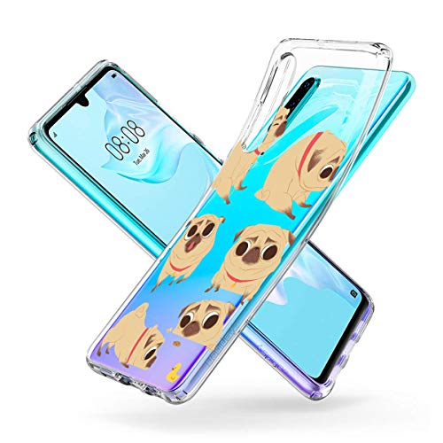 Suhctup Funda Compatible con Huawei P10 Plus,Transparente Carcasa con Dibujos Animados TPU Silicona Protectora de Golpes Anti Choques Slim Case Cover Bumper para Huawei P10 Plus(1)