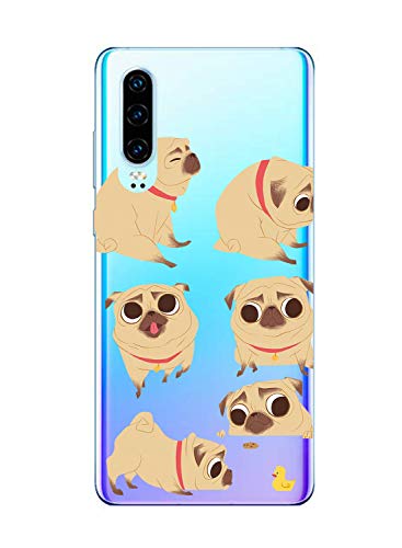 Suhctup Funda Compatible con Huawei P10 Plus,Transparente Carcasa con Dibujos Animados TPU Silicona Protectora de Golpes Anti Choques Slim Case Cover Bumper para Huawei P10 Plus(1)